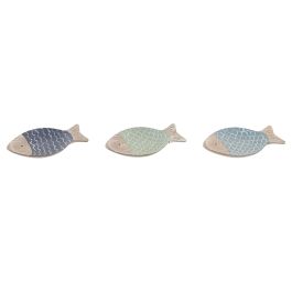 DKD Home Decor Bandeja Vaciabolsillos Atlantico Verde Azul MDF 15 x 2.5 x 24 cm (6 Unidades) Precio: 24.69000039. SKU: B1G9W892E5