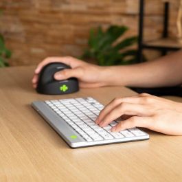 R-Go Tools R-Go Compact Break Teclado Ergonómico Compacto QWERTY ES Bluetooth Blanco