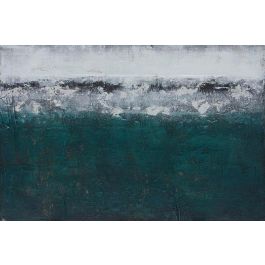 DKD Home Decor Cuadro Moderno Abstracto Lienzo y Pino Pintado a Mano Verde Rojo 2 Unidades 3.5 x 80 x 120 cm