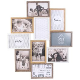 Home Deco Factory Marco para 10 Fotos en Madera y Blanco - Essentiel Precio: 17.5000001. SKU: B19LWDGSNX