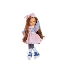 Eva articulada pelirroja falda bambola rosa y jersey gris lana ref: 5824-22 Precio: 68.002. SKU: B16VWFPBEE