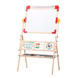 Tachan Pizarra Madera XL 2 en 1 Tiza y Rotulador Magnético con Ábaco, Reloj, Letras y Certificación FSC para +3 años