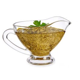 Vivalto Salsera Mediana de Vidrio Transparente 200 ml con Dimensiones 14.5x7x9 cm (Set de 36)
