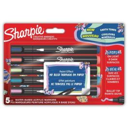 Sharpie Rotulador acrílico tonos tierra, tinta similar a pintura, blister 5 unidades colores surtidos, punta redonda Precio: 10.69000031. SKU: B1K9M6YDSC