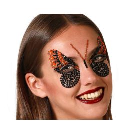 Joyas Faciales Adhesivas Mariposa Naranja