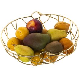 Frutero Alexandra House Living Dorado Metal 29 x 22 x 12/24,5 cm