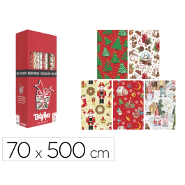 Basika Papel de Regalo Navidad Diseños Surtidos Rollo 70 cm Ancho x 5 m Largo Gramaje 60 gr Precio: 54.99000001. SKU: B18WZA4ZX5
