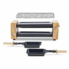 H.Koenig WOD2 Raclette y Stone Cook para 2 Personas, 350W con Placa de Granito, 2 Poelones Antiadherentes y Diseño de Madera H.Koenig WOD2 Raclette y Stone Cook para 2 Personas, 350W con Placa de Granito, 2 Poelones Antiadherentes y Diseño de Madera