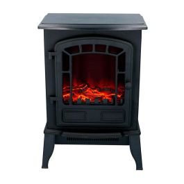 Classic Fire Estufa/Chimenea de Led Modelo Torino 2000W, Simulación de Chimenea, 2 Niveles de Potencia, Incluye Leña Artificial