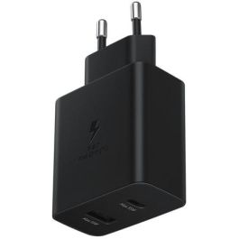 Samsung Adaptador de corriente Duo 35W, cargador con puertos Micro USB y USB Tipo-C, compatible con móviles/tabletas, negro