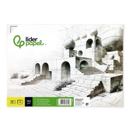 Bloc Dibujo Liderpapel Lineal Encolado 230x325 mm 20 Hojas 180 gr-M2 Con Recuadro