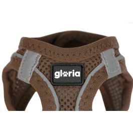 Gloria Arnés-Vestido Air Mesh Trek Star Marrón XXS Cuello 24-26cm Pecho 28-28.6cm. Ligero, Transpirable, Reflectante, Ajustable.