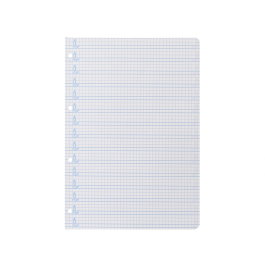 Liderpapel Recambio A4 Pautaguia 100 Hojas 75gr Cuadriculado Pautado 5mm Con Margen 4 Taladros