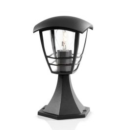 Philips Aplique exterior creek E27 60W Negro Farola Sobremuro IP44 Sin Bombilla