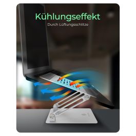 ICY BOX IB-NH300 Soporte para Ordenador Portátil hasta 17" Plata Aluminio