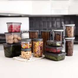 Quid Tarro City 1200 mL - 10,4x16,3 cm Plástico Conservación productos en seco Tapa cierre presión