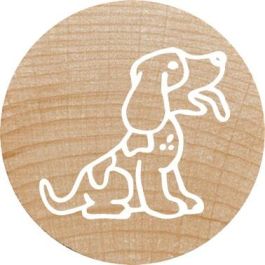 COLOP Set de sellos WOODIES "Farm Animation" de madera y caucho - Redondos 3cm (12 unidades) 165225