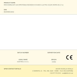 Edm Downlight LED Empotrable Redondo 6W Luz Fría 6400K Cromo ø11,7 cm