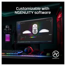 HP HyperX Pulsefire Haste Wireless Ratón Gaming Blanco Ambidextro 16000 DPI 450 IPS 59g PTFE RGB Batería Integrada