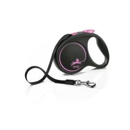 Correa Flexi Black Design M Cinta 5M Rosa