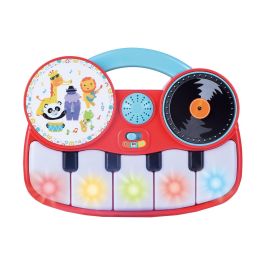 Tachan Piano Electrónico Interactivo DJ LML9870 para Niños con Plato de Mezclas, 9 Teclas, 3 Modos y Luces Disco, Juguete Musical desde 6 Meses