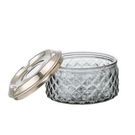 Inde Cenicero Agua Vidrio T/Acero 10.5 cm