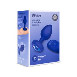 Vibrador B-Vibe Vibrating Jewel Azul Azul marino L/XL