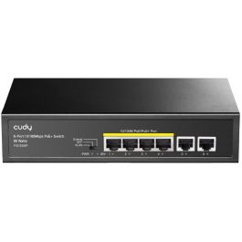 Cudy FS1006P Switch Conmutador de Red Fast Ethernet con 6 Puertos RJ-45 PoE (10/100 Mbps) para Montaje en Rack o Pared, Color Negro Precio: 23.89000042. SKU: B19F8T84FW