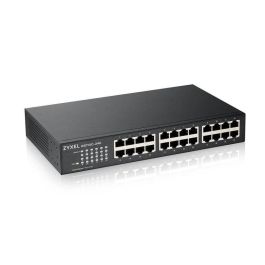 Zyxel GS1100-24E - Switch Gigabit Ethernet No Administrado de 24 Puertos (10/100/1000 Mbps), Capacidad 48 Gbit/s, Montaje Rack/Pared