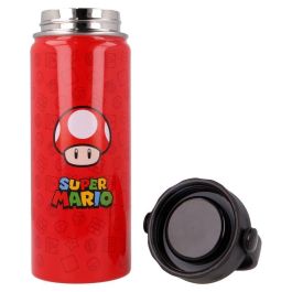 STOR Botella Termo de Acero Inoxidable Super Mario Bros Nintendo, 530ml, Doble Pared, Frío 9h/Calor 8h, Antigoteo