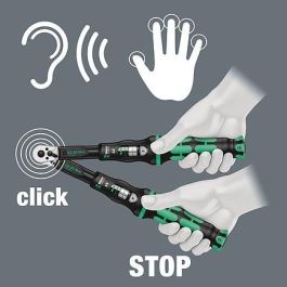Wera C 3 Llave Dinamométrica Click-Torque Reversible 40-200Nm, Mango Ergonómico, Resistente Corrosión