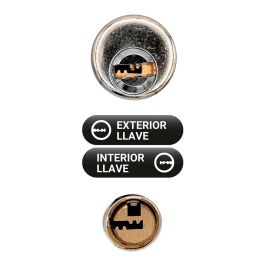 Micel CRR11 Cerrojo de Sobreponer 86L/50 mm Níquel, Cilindro 50mm, Acero, Reversible, 5 Llaves Seguridad, Antibumping