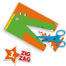 SES Creative Aprendo a cortar paso a paso - Kit educativo de corte para niños con tijeras de seguridad y tijeras zigzag SES Creative Aprendo a cortar paso a paso - Kit educativo de corte para niños con tijeras de seguridad y tijeras zigzag