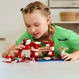 LEGO 21270 Minecraft La Casa-Champiñón, Juego de construcción de 500 piezas para niños a partir de 8 años