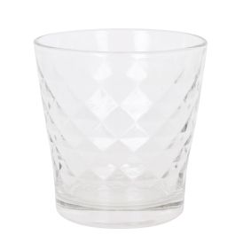 La Mediterranea - Set de 6 Vasos de la Colección Rock Diamants con Capacidad de 290 ml y Dimensiones de 8 cm de Diámetro por 9 cm de Alto (6 Cajas)