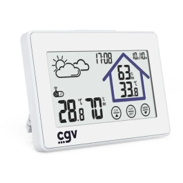 CGV MY METEO-1BM Estación Meteorológica Inalámbrica con Control Táctil, Reloj y Calendario - Fácil de Usar