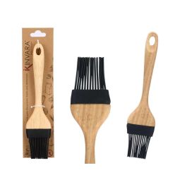 Kinvara Pincel de Silicona Negro con Mango de Madera, 23x5x2 cm (24 Unidades) Precio: 35.69000028. SKU: B1GRB4PRNJ