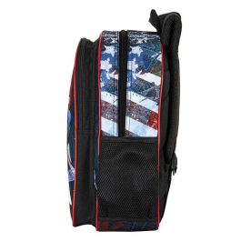 PERONA Mochila Capitán América Marvel 39cm con 2 compartimentos, bolsillos laterales y tirantes acolchados