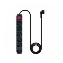 Regleta con Interruptor Nanocable 10.37.0006-BK/ 6 Tomas de Corriente/ Cable 1.4m/ Negro Regleta con Interruptor Nanocable 10.37.0006-BK/ 6 Tomas de Corriente/ Cable 1.4m/ Negro