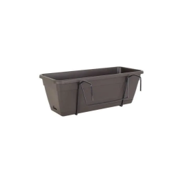 Artevasi Maceta con Reserva de Agua Venezia - 10 L - Gris Antracita - 49 x 19.5 x 16.6 cm