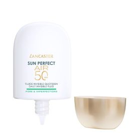 LANCASTER Sun Perfect Air Pores Fluido Invisible Facial Diario SPF50 40 ml - Protección Solar UV, Piel Radiante, Control de Poros y Brillo