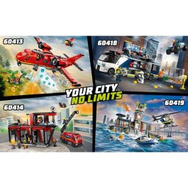 LEGO 60414 City Set de Construcción Estación de Bomberos y Camión de Bomberos con Figura de Perro y 5 Minifiguras