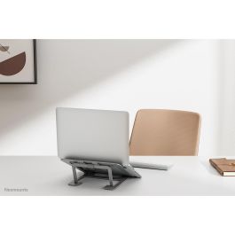 Neomounts NSLS085GREY Soporte para portátil 10-17" Gris de Aluminio, Plegable y Compacto, Universal hasta 5kg