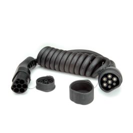 ROLINE EV-LADEKABEL SPIRALE.TYP2.1-PH Cable de Carga para Vehículo Eléctrico, Tipo 2 a Tipo 2, 1 Fase, 5m, 7.4 kW