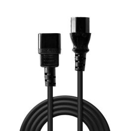 Lindy Cable Extensión de Alimentación IEC C14 a C13, 0.5m, Negro, H05-VVF 3G 1.00mm², para Oficina/Cine en Casa, 10 Años Garantía