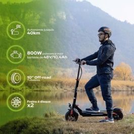 Urbanglide URB3700092657188 Patinete Eléctrico Todoterreno Plegable ECROSS PRO LITE 2, Rueda 10", 48V, 800W, Autonomía 40km, Luz Freno Intermitentes