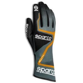 Sparco S00255612GRAF Guantes de Kart Rush 2020 para Niños, Nivel Entrada, Agarre Silicona, Resistente Arañazos, Gris-Naranja Talla 12