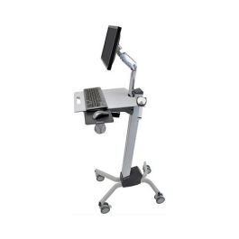 Ergotron Neo-Flex LCD Cart - Carro/Soporte Multimedia con Ruedas para Pantallas Planas hasta 27" (68.6 cm), 11.8 kg, Inclinación y Giro, Bandeja Teclado, Bloqueo y Gestión de Cables