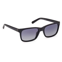 Guess GU00066 02D Gafas de Sol para Hombre Rectangulares Polarizadas Negro Mate Cristales Humo 55mm 19mm 150mm