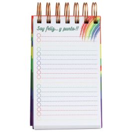 CMP General Libreta Con Espiral A6 Arcoiris, 150 Páginas a Color, Tapas Duras, 9.5x3 cm